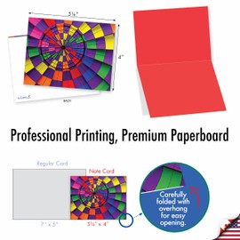 The Best Card Company - 10 Fun Cards for All Occasions for Men and Women (4 x 5.12 Inch) - Boxed Assorted Notecard Set, Blank Inside - Hot Air M2035-NB