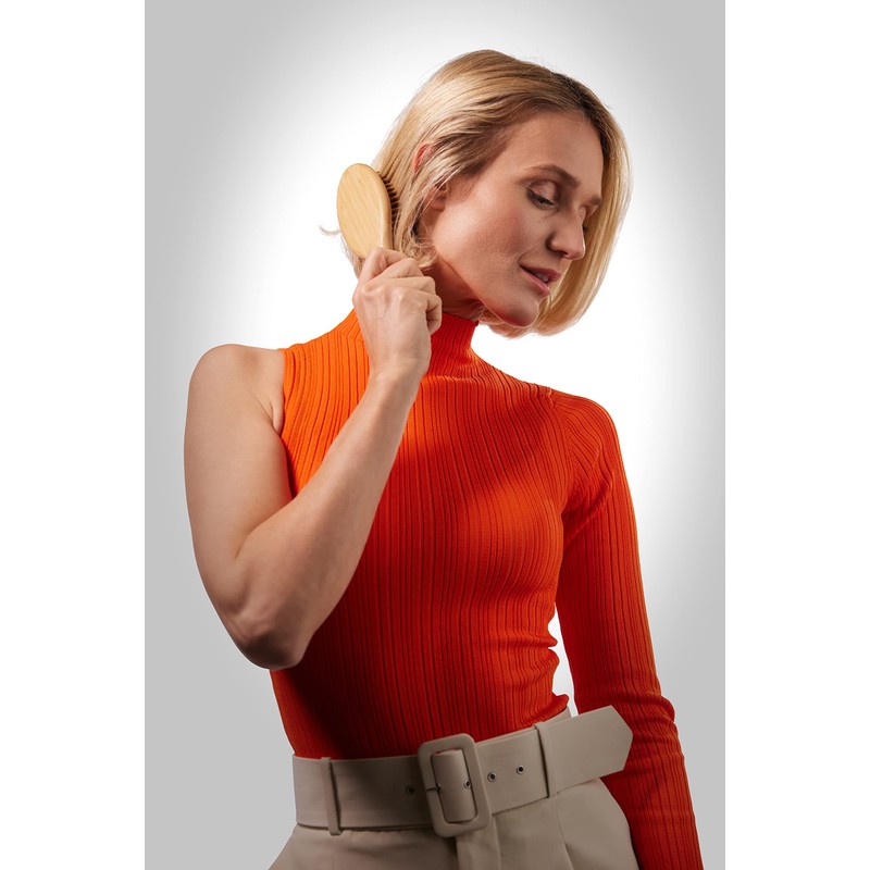 Margot Schmitt Pneumassage Bamboo Hair Brush Oval Natural Colour 63g