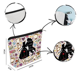 WZJHCL Beauty Princess And Beast Makeup Pouch Bag Belle Princess Cosmetic Kit Bag Fairytale Survival Kit Tale As Old As Time (Tale)