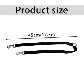 Tabanzhe Double Dog Leads-Pet Trainer Leash No Tangle Dual Lead Coupler Trainer Leash Splitter for Two Dogs Walking Small Medium Large Dogs(Black)