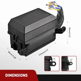Nilight 12V Fuse Relay Box 6 Relays 6 Slots ATC/ATO Blade Fuse Holder