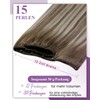 LaaVoo Microbead Real Hair Extensions Brown Blonde 45 cm Micro