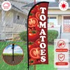 Buryeah 2 Sets Tomatoes Feather Flag Kit 7ft Tomatoes Fruit