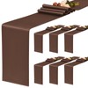 YMHPRIDE 6 Pack Table Runner Coffee Satin Table Runner, 12x72