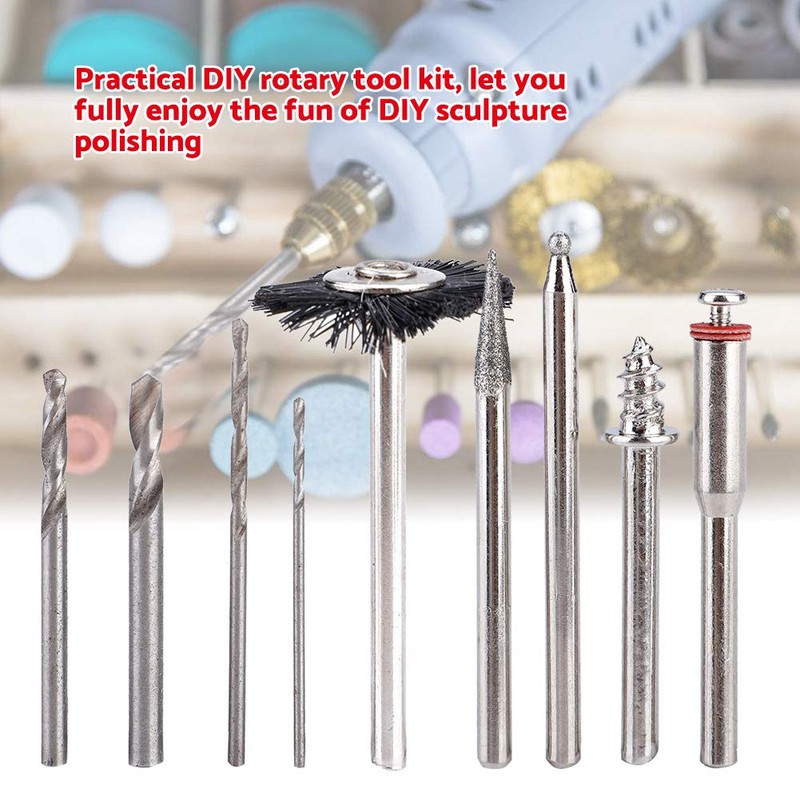 34pcs Mini Electric Rotary Tool Kit Accessories for Grinding and