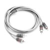 Clarion CMC-GRYAIC2-3 3' 2-Channel Marine Grade RCA Style Audio Interconnect