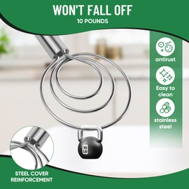 Agttete Danish Dough Whisk Stainless Steel Bread Whisk with Dough Hook for Dough Mixer and Bread Making Tools Ideal for Sourdough Dough Whisk Enthusiasts