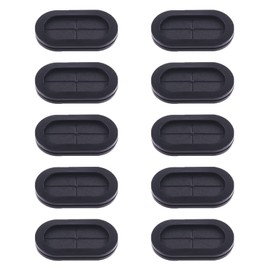 Swpeet 10Pcs 1-1/2" x 3" - 37 x 75mm Double Sided Oval Rubber Grommet Kit, Drill Hole Firewall Hole Hole Plug Drill Hole Grommets Synthetic Wire Protection for Auto Car Wire Cable Wire