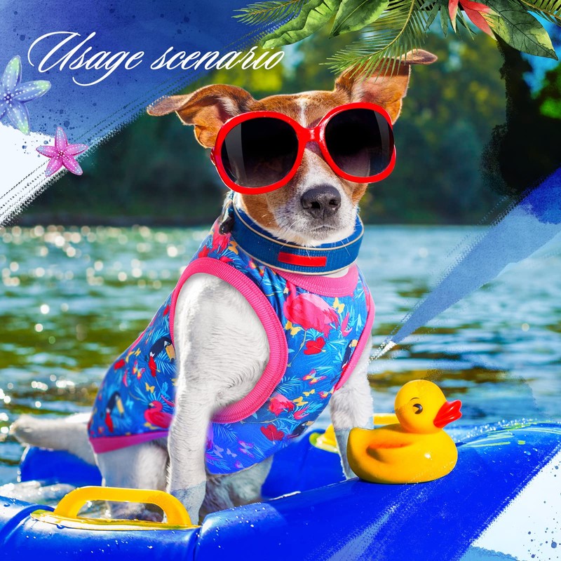 6 Pack Dog Shirts Summer Clothes for Dogs Cute Flamingo