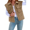 Cicy Bell Womens Lightweight Quilted Vests Cargo Button Down Cropped