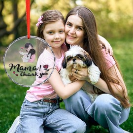 Mom Ornaments for Christmas Tree Mama Mother Hanging Ornament for Trees Thank You Mom Gifts Wedding Birthday Gifts for Mother from Daughter Thankful Mama Ornament Xmas Appreciation Gifts for Mom Mommy