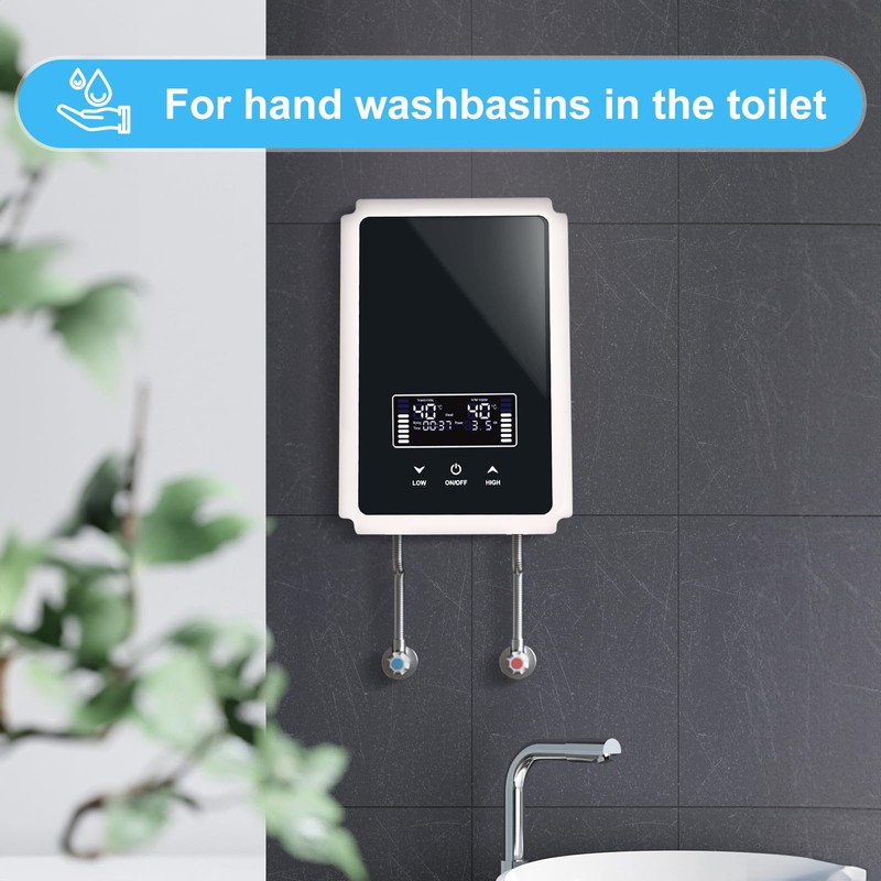 KVNTOOLS Electric Tankless Water Heater (white, 5.5kw)