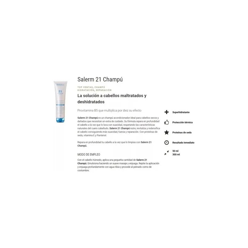 Salerm 21 1kg Shampoo 1lt Tapa Dosificadora