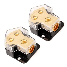 Hamilo Power Ground Distribution Block for Automotive Audio, 2-Pack