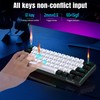 Snpurdiri 60% Wired Mechanical Gaming Keyboard, Ice Blue LED Backlit