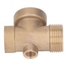 4 Ways Water Hose Splitter Brass G1in Pipe Adapter Connector