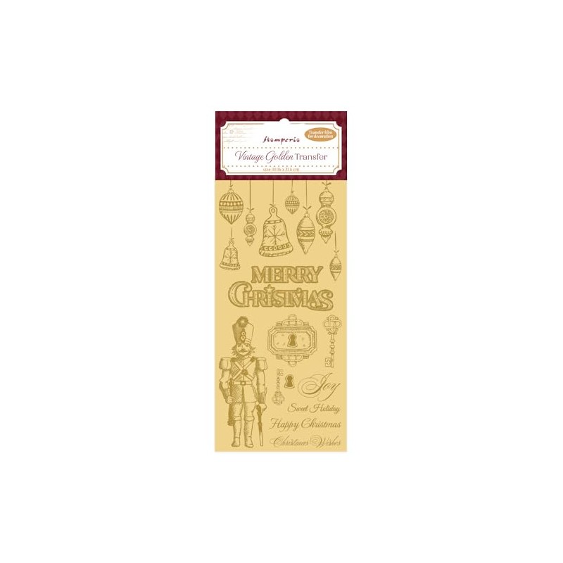 Stamperia DFLRGT06 Stickers, Golden, 10 cm x 21 cm