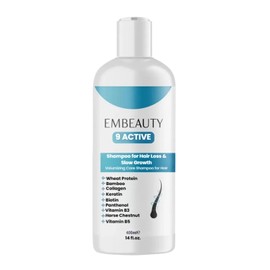 EM Beauty Collagen & Keratin Shampoo Against Hair Loss - Nourishing Shampoo for Hair Growth, Volume & Strengthening, for Normal & Fine Hair, 400 ml