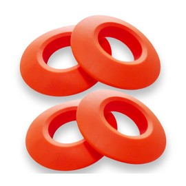 Lorsum 4Pcs Kayak Paddle Drip Rings, Rubber Canoe Paddle Drip Ring, Universal Fit Your Kayak Paddle Shaft, Paddle Accessories Replacement-Orange