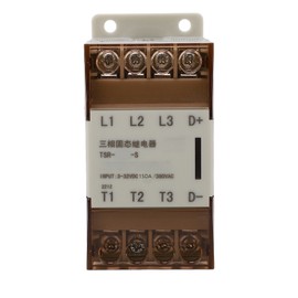 3 Phase Solid State Relay with Radiator 3‑32VDC Control Voltage 24‑380VAC Load Voltage White Shell 15A TSR 15DA S