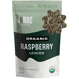 J MAC BOTANICALS, Organic Red Raspberry Leaf, Herbal tea (16 ounce bag 200+ cups) cut & sifted dried leaf