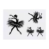4 x 'Ballet Dancer' Temporary Tattoos - Water Resistant, Skin-Safe,