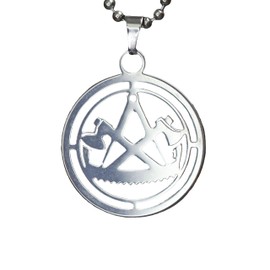 Steelmonks Zunft-Halskette aus Edelstahl | Geschenk für Handwerker | Zunftzeichen Geschenk | (Zimmerer)