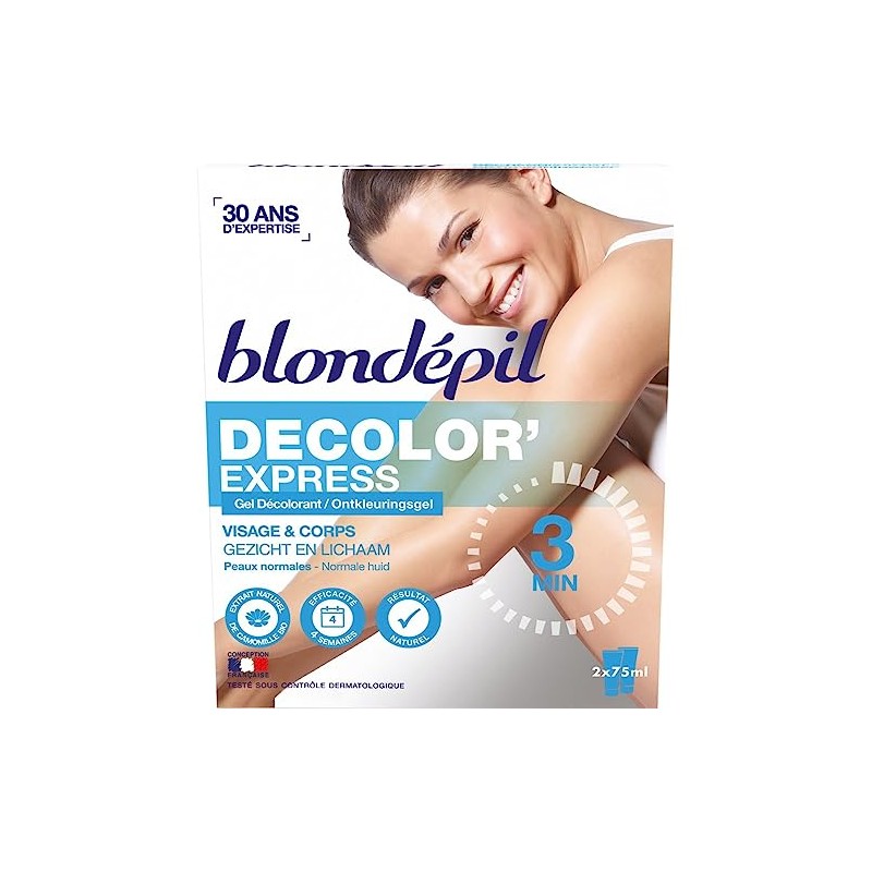 BLONDEPIL Decolor'Express Facial and Body Bleaching Gel Normal Skin, 150
