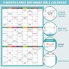 Dry Erase Calendar for Wall - Undated 3 Month Calendar,