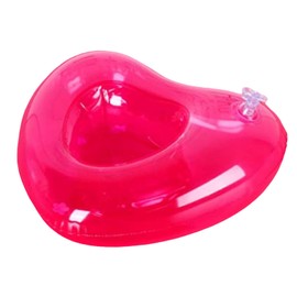 Inflatable Drink Holder - Blow Up Drink Holder | Heart Design Lightweight PVC Poolside Tray for Beach Parties Lake Vacation Summer Spa River Water Activities Hot Tub