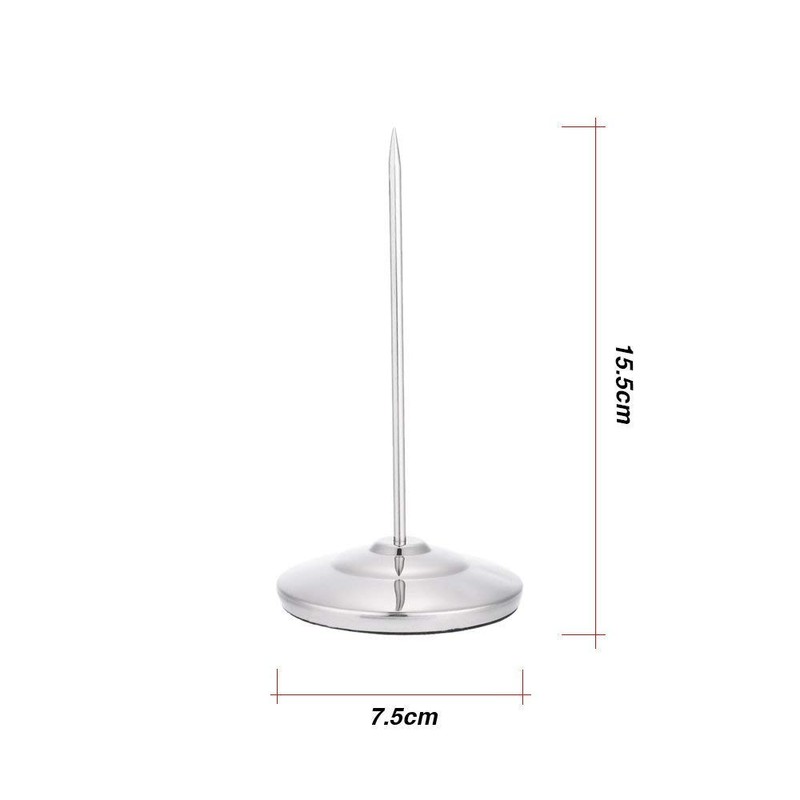 Dproptel Stainless Steel Straight Rod Paper Memo Holder Bill Fork