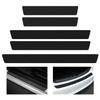 4 Strips Car Door Sill Protectors with 1 Strip Boot