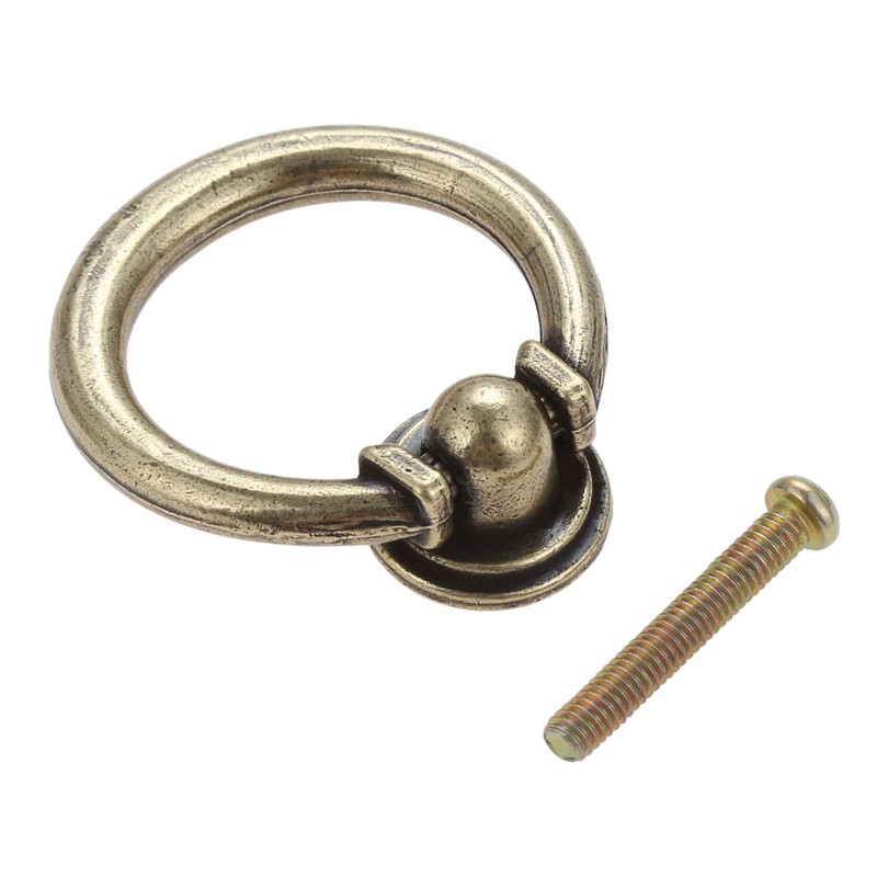 Mgoodoo 10Pcs Vintage Bronze Cabinet Knob Drawer Pull Ring Hardware