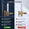 Regolatore Misuratore di Portata Argon con Manometro, PC + Ottone