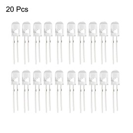 uxcell 20pcs 5mm 940nm Infrared Emitter Diode DC 1.5V LED IR Emitter Light Emitting Diodes Clear Round Head