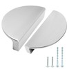 Luomorgo 2 Pcs 2 1/2 Inch Drawer Pulls, Half Moon