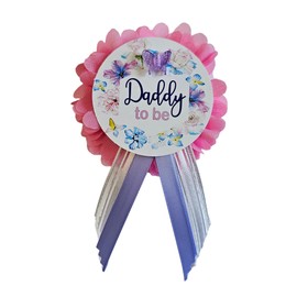 Butterfly Theme Baby Shower or Pregnancy Announcement Party Favors, Baby Shower Decorations, Baby Shower Invitations, Baby Shower Invites, Baby Shower Gifts (daddy pin)