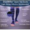 Doc Miller Open Toe Compression Socks for Women and Men