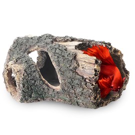 JOR Betta Log Hideout Décor, Essential for Bettas and Multi-fish Tanks, Ends Fish Bullying, Adds Beauty, Mystery, and Many Benefits for Your Fish, Fin-friendly, Biophilic Betta Fish Tank Decor