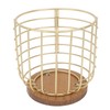 Coffee Pod Holder Iron Large Capacity Space Saving Wooden Base