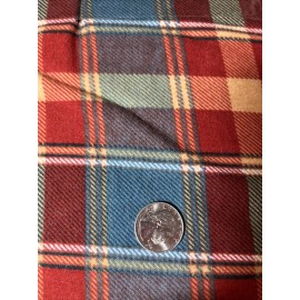 Snuggle 1/2Yd Super Snuggle Flannel Joann Fabric NEW Fall Paid Rust Tan Blue 100% Cotton