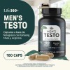 Mens Testo Life360 Fenogreco, Maca, L-Arginina Suplemento Alimenticio Hombre 180