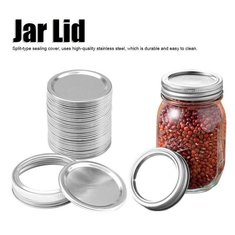 Stainless Steel SplitType Mini Glass Jar Lids Container Sealing Cover