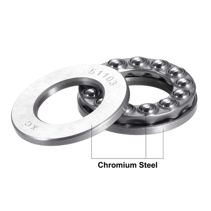 sourcing map 2pcs 51103 Axial Ball Bearings 17 mm x