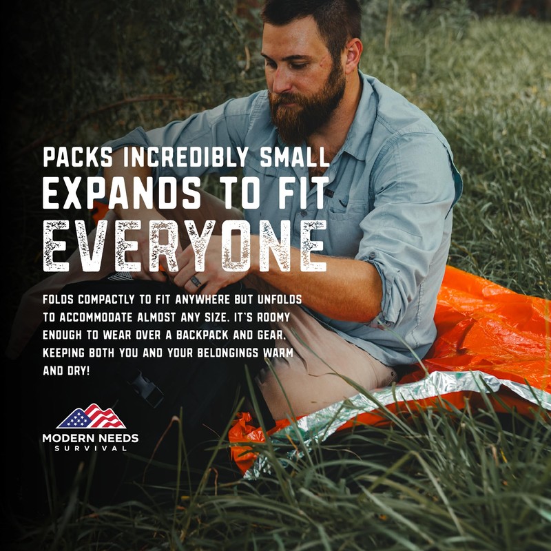 MODERN NEEDS Emergency Sleeping Bag – Thermal Blanket & Bivy