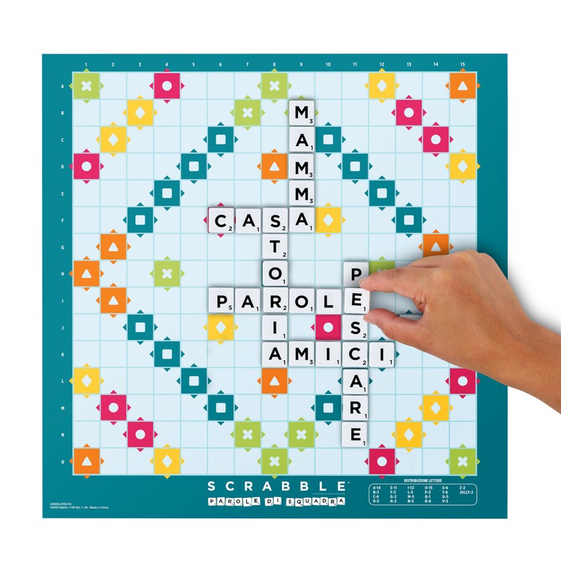 Mattel Games Scrabble HXW03 Two in One Italian Version