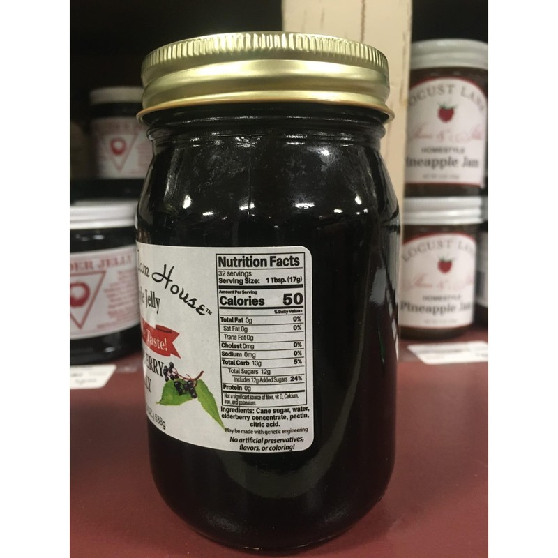 Homestyle Elderberry Jelly - One Pint - Grandma's Jam House