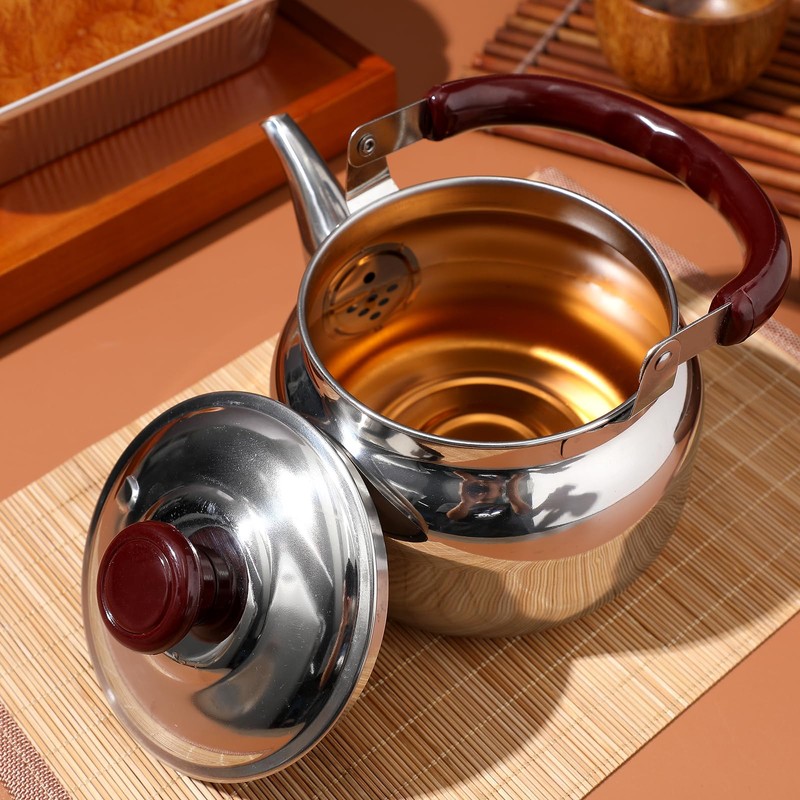LIFKOME Traditional Stainless Steel Heavy Duty Tea Kettle With Sandwich