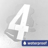 40 Pieces, 6" - Number Stickers, Waterproof Vinyl Stick On