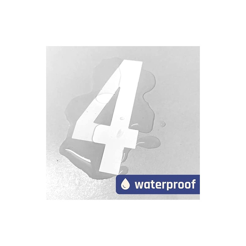 40 Pieces, 6" - Number Stickers, Waterproof Vinyl Stick On